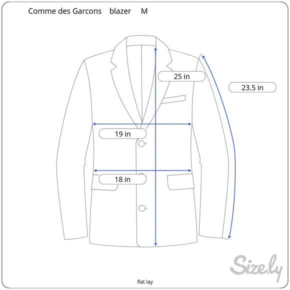 Comme des Garçons Blazer Wool Linen Army Green Faux Pocket Stitch Sz M NWT - Picture 12 of 12